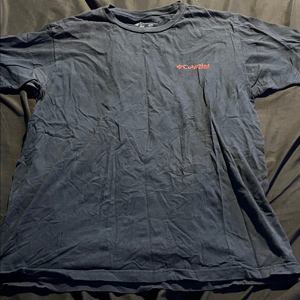 Columbia Men's Dark Blue Tee with Red Logo